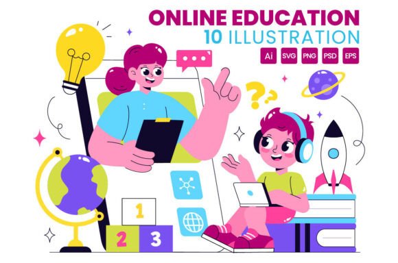 10 Online Education to Kids Illustration: A Practical Guide for Designers and Educators