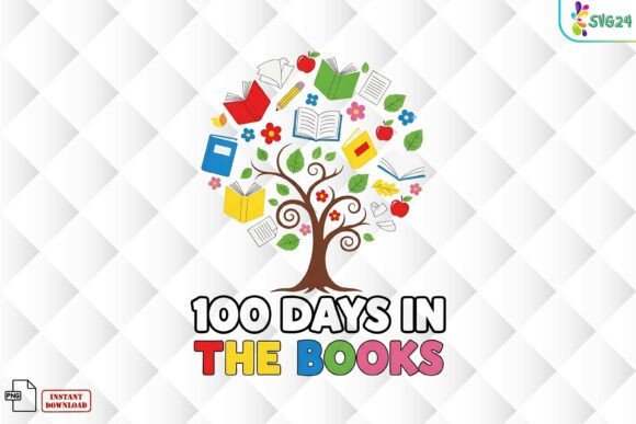 100 Days in the Books Reading PNG: A Strategic Asset for Educational Branding