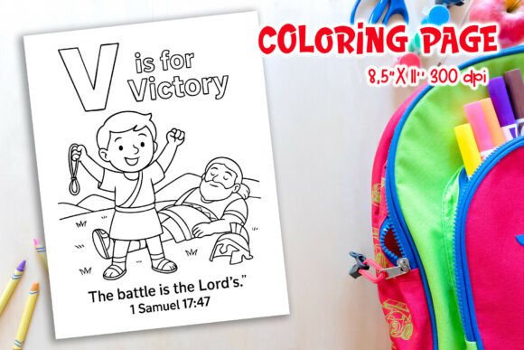 Christian Victory Coloring Page: Faith & Creativity
