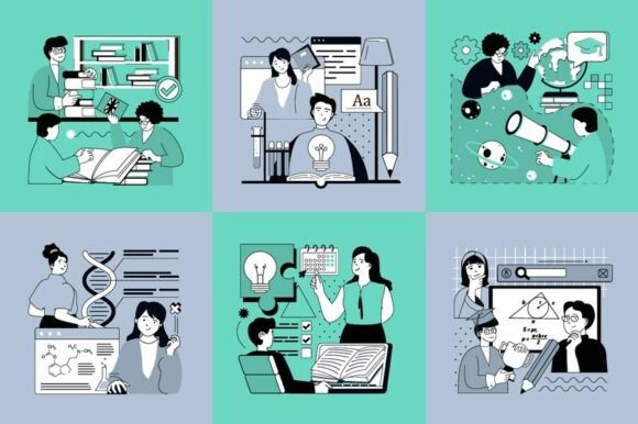 Education Concept Illustrations for Modern Web Design
