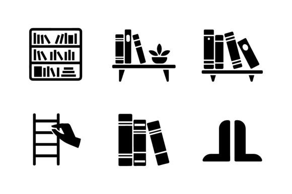 Education Study Book Icon Set EPS