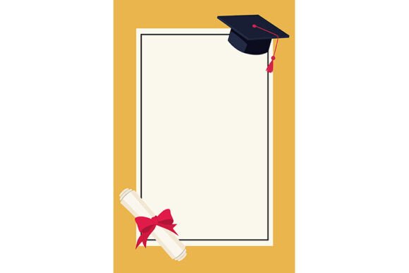 Graduation Poster with Cap and Diploma Design