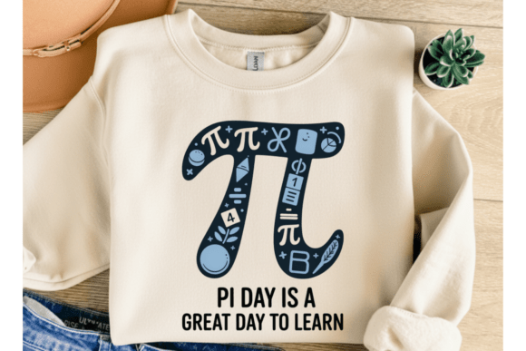 Pi Day is a Great Day PNG: Cute Pi Math Design