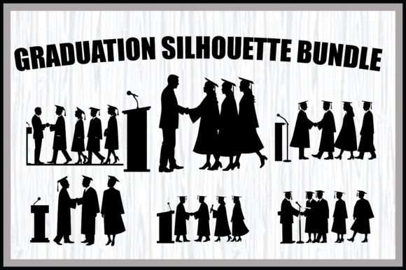Proud Graduation Silhouette Bundle: Celebrating Milestones with Versatile Art