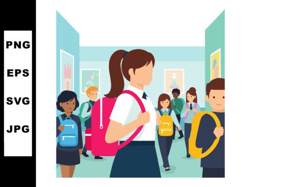 School Students Walking in Hallway with: Evaluating Visual Resources for Educational Projects