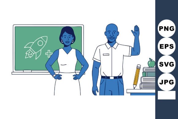 Teacher and Student Standing Near Chalkboard: A Visual Guide to Better Educational Imagery