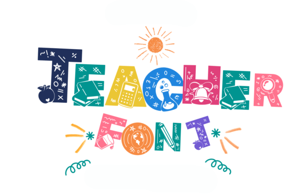 Teacher Font: A Bold, Doodle-Filled Typeface for Classroom Creativity