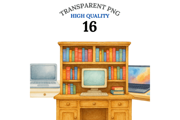 Transforming Digital Workspaces: The Power of the 16 Computer Desk Clipart Bundle