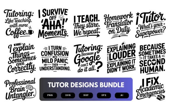 Tutor SVG Bundle: A Practical Asset for Educator Merchandise and Branding