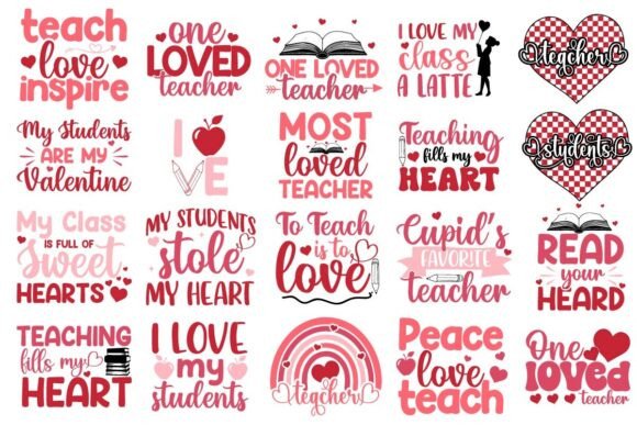 Valentines Day Teacher Svg Bundle PNG: The Ultimate Crafting Resource for Educators